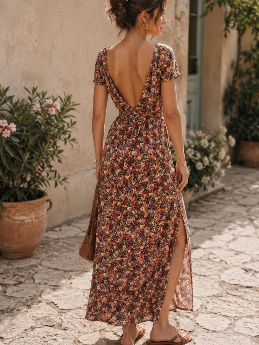 Sézane Luce Fleurs Soleil Floral Maxi Dress Size Small NWT